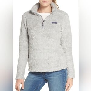Patagonia Girls Los Gatos Quarter 1/4 Zip Fleece Sherpa Jacket grey, XXL…